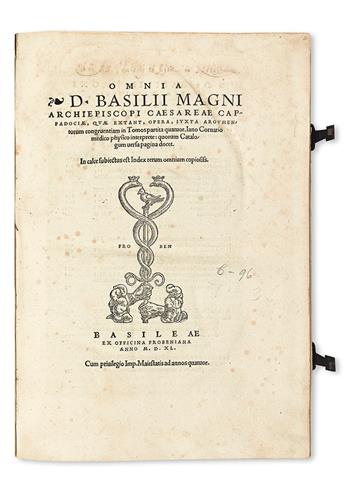 BASIL, Saint.  Omnia . . . quae extant, opera.  1540